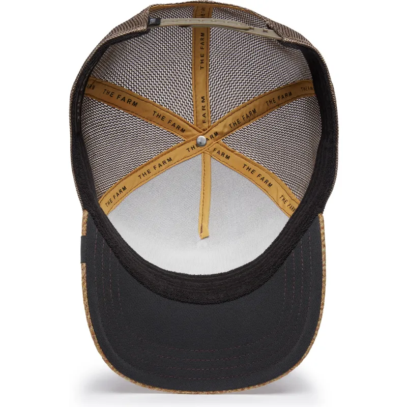 kepure-islenkta-ruda-snapback-king-moon-lion-uk-plaid-the-farm-goorin-bros