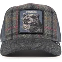 kepure-islenkta-pilka-snapback-moon-panther-uk-plaid-the-farm-goorin-bros