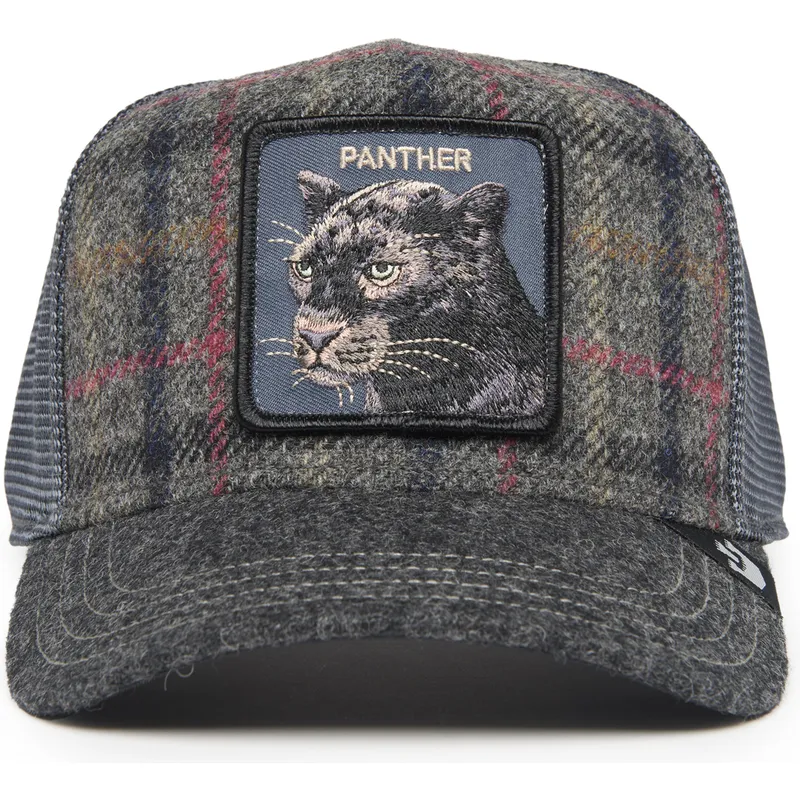 kepure-islenkta-pilka-snapback-moon-panther-uk-plaid-the-farm-goorin-bros