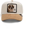 czapka-trucker-bezowa-pies-bernardyn-top-dog-the-suede-st-bernard-the-farm-od-goorin-bros