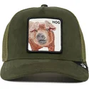 zielona-czapka-trucker-hog-the-suede-pig-the-farm-od-goorin-bros