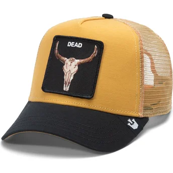 kepure-islenkta-geltona-snapback-the-dead-skull-eco-brutalism-the-farm-goorin-bros