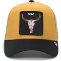 kepure-islenkta-geltona-snapback-the-dead-skull-eco-brutalism-the-farm-goorin-bros