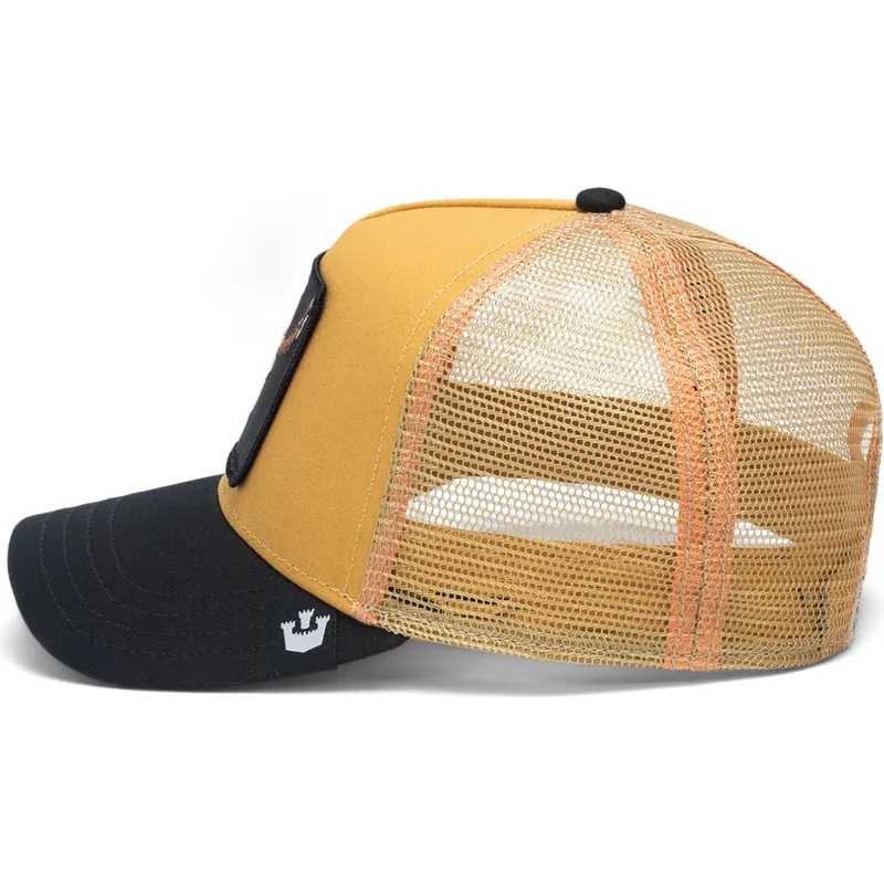 kepure-islenkta-geltona-snapback-the-dead-skull-eco-brutalism-the-farm-goorin-bros
