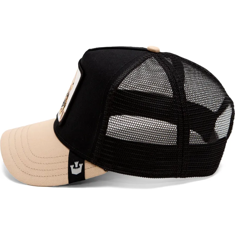 czapka-trucker-czarna-i-bezowa-pies-chihuahua-the-amigo-eco-brutalism-the-farm-od-goorin-bros