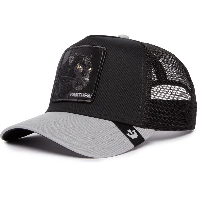 czapka-trucker-czarna-i-szara-pantera-the-black-panther-big-cats-the-farm-od-goorin-bros