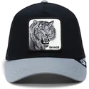 czapka-trucker-czarna-i-szara-tygrys-the-savage-tiger-big-cats-the-farm-od-goorin-bros