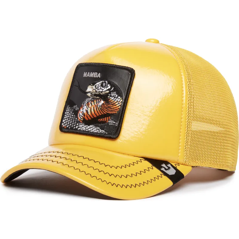 kepure-islenkta-geltona-snapback-mamba-mentality-puff-patent-the-farm-goorin-bros