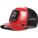kepure-islenkta-raudona-snapback-raging-pamplona-puff-patent-the-farm-goorin-bros