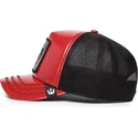 kepure-islenkta-raudona-snapback-raging-pamplona-puff-patent-the-farm-goorin-bros