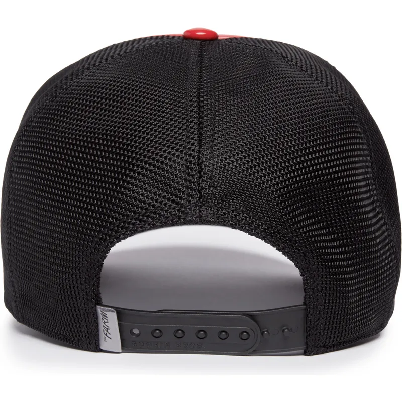 kepure-islenkta-raudona-snapback-raging-pamplona-puff-patent-the-farm-goorin-bros