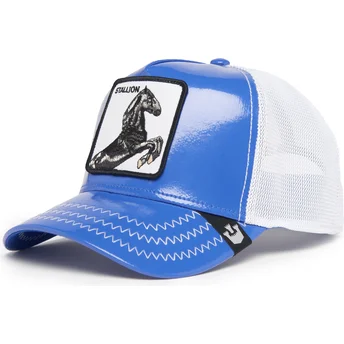 Kepurė išlenkta vilkikas mėlyna snapback caballo Stallion Horsepower Puff Patent The Farm The Farm de Goorin Bros.