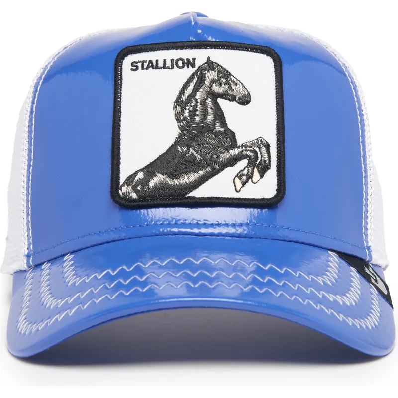 czapka-trucker-niebiesko-biala-kon-stallion-horsepower-puff-patent-the-farm-od-goorin-bros