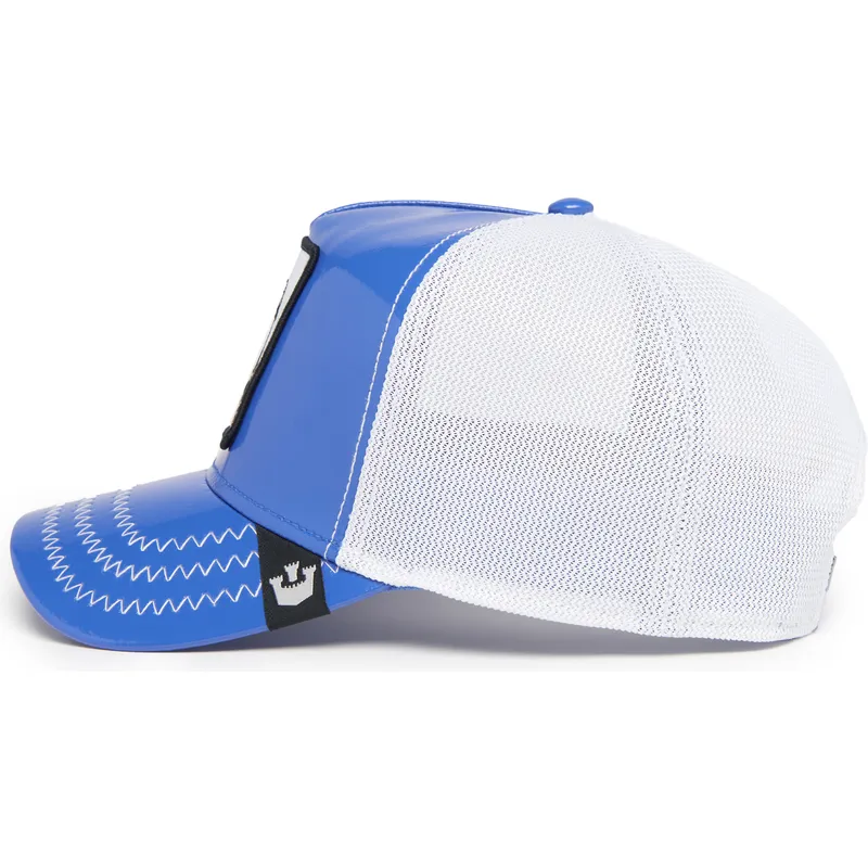 kepure-islenkta-vilkikas-melyna-snapback-caballo-stallion-horsepower-puff-patent-the-farm-the-farm-de-goorin-bros