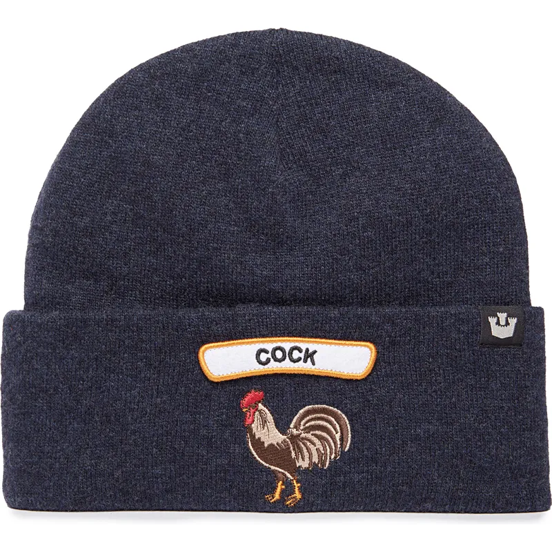 czapka-granatowa-z-kogutem-soft-rock-cock-classic-knit-the-farm-od-goorin-bros