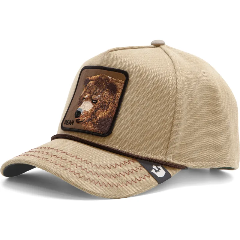 kepure-islenkta-ruda-snapback-bear-bare-duck-canvas-the-farm-goorin-bros kepure-islenkta-ruda-snapback-bear-bare-duck-canvas-the-farm-goorin-bros