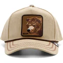 kepure-islenkta-ruda-snapback-bear-bare-duck-canvas-the-farm-goorin-bros