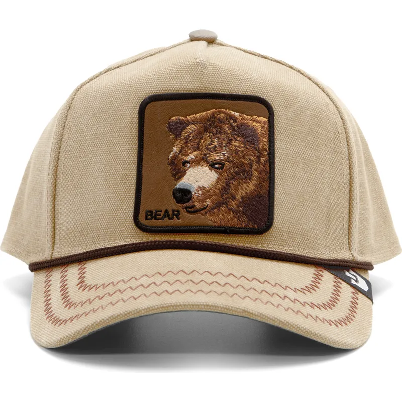 kepure-islenkta-ruda-snapback-bear-bare-duck-canvas-the-farm-goorin-bros kepure-islenkta-ruda-snapback-bear-bare-duck-canvas-the-farm-goorin-bros