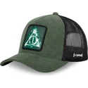 capslab-deathly-hallows-pot1-harry-potter-green-and-black-trucker-hat