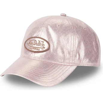 Kepurė išlenkta rožinė reguliuojamas PIN Von Dutch