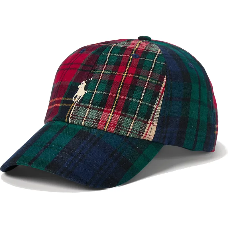 kepure-islenkta-ivairiaspalvis-reguliuojamas-classic-sport-plaid-polo-ralph-lauren