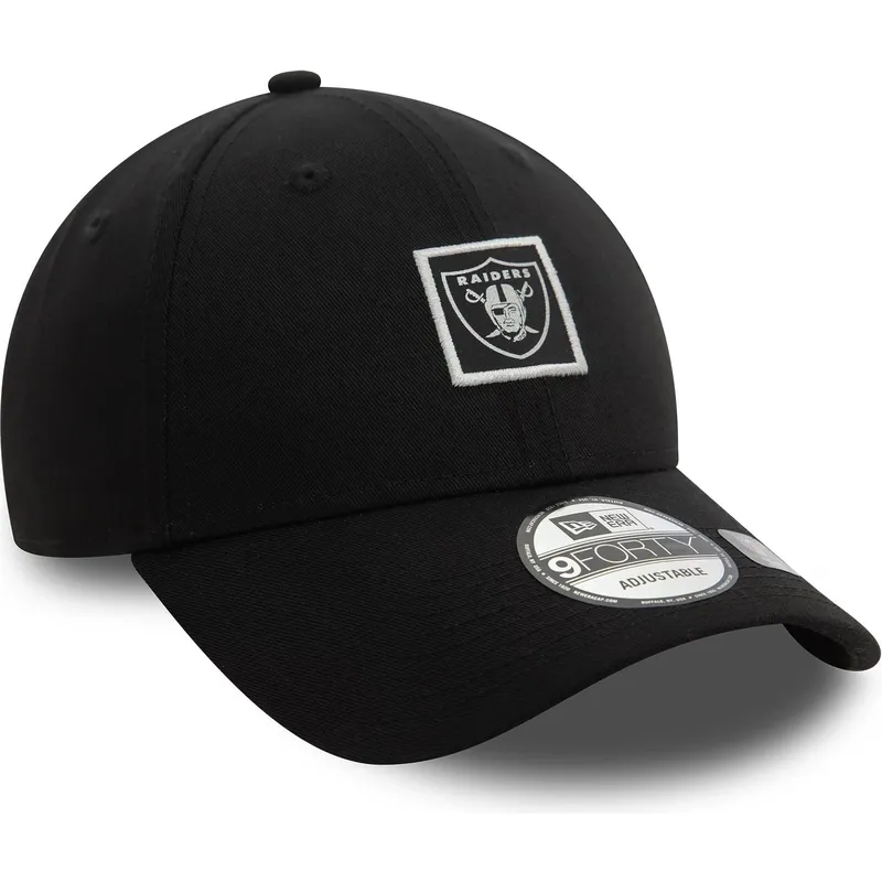 czarna-zakrzywiona-czapka-regulowana-9forty-z-metaliczna-naszywka-las-vegas-raiders-nfl-od-new-era