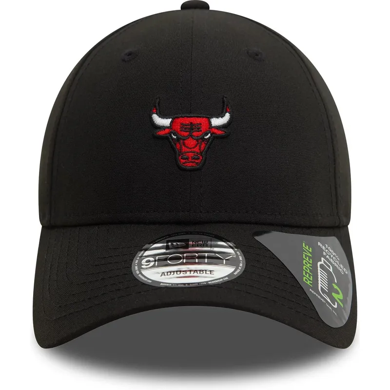 kepure-islenkta-juoda-reguliuojamas-9forty-repreve-mini-chicago-bulls-nba-new-era