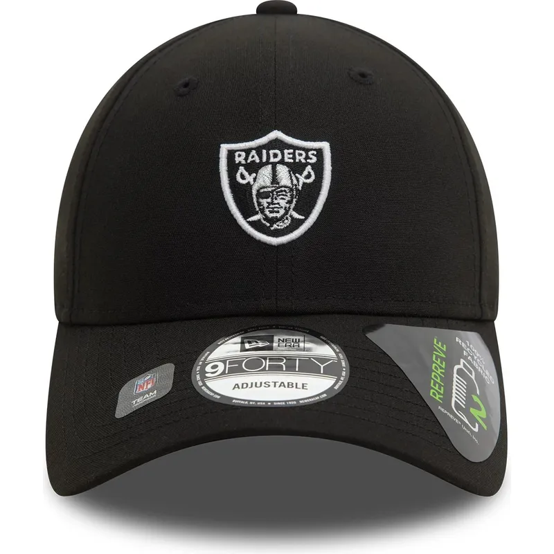 kepure-islenkta-juoda-reguliuojamas-9forty-repreve-mini-las-vegas-raiders-nfl-new-era