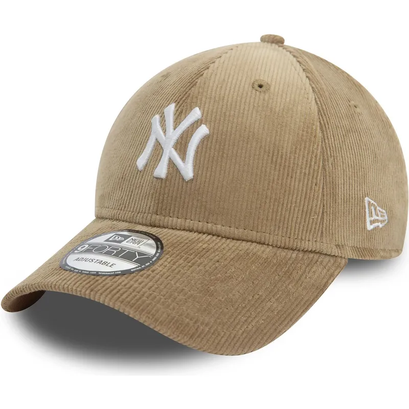 kepure-islenkta-smelio-reguliuojamas-9forty-cord-new-york-yankees-mlb-new-era