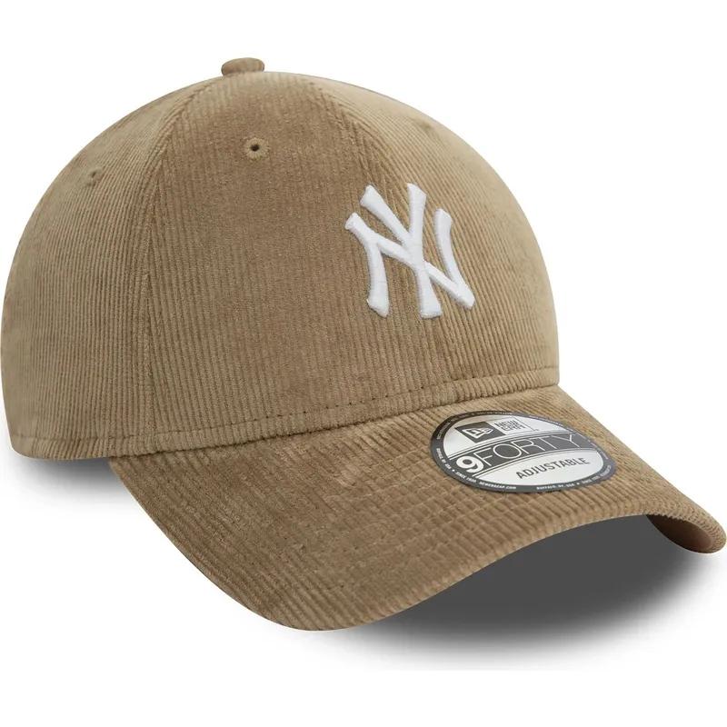 kepure-islenkta-smelio-reguliuojamas-9forty-cord-new-york-yankees-mlb-new-era