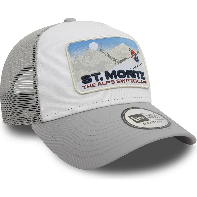 kepure-islenkta-pilka-snapback-a-frame-ski-patch-st-moritz-ciudades-y-playas-new-era