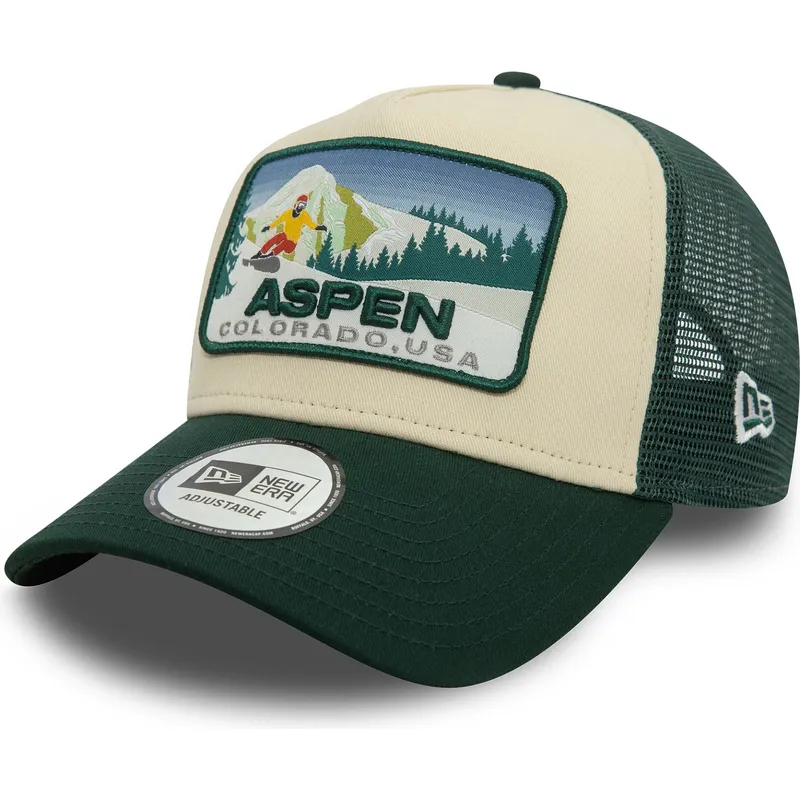 czapka-trucker-zielona-a-frame-ski-patch-z-aspen-miasta-i-plaze-new-era