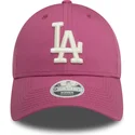 new-era-curved-brim-women-9forty-league-essential-los-angeles-dodgers-mlb-pink-adjustable-cap