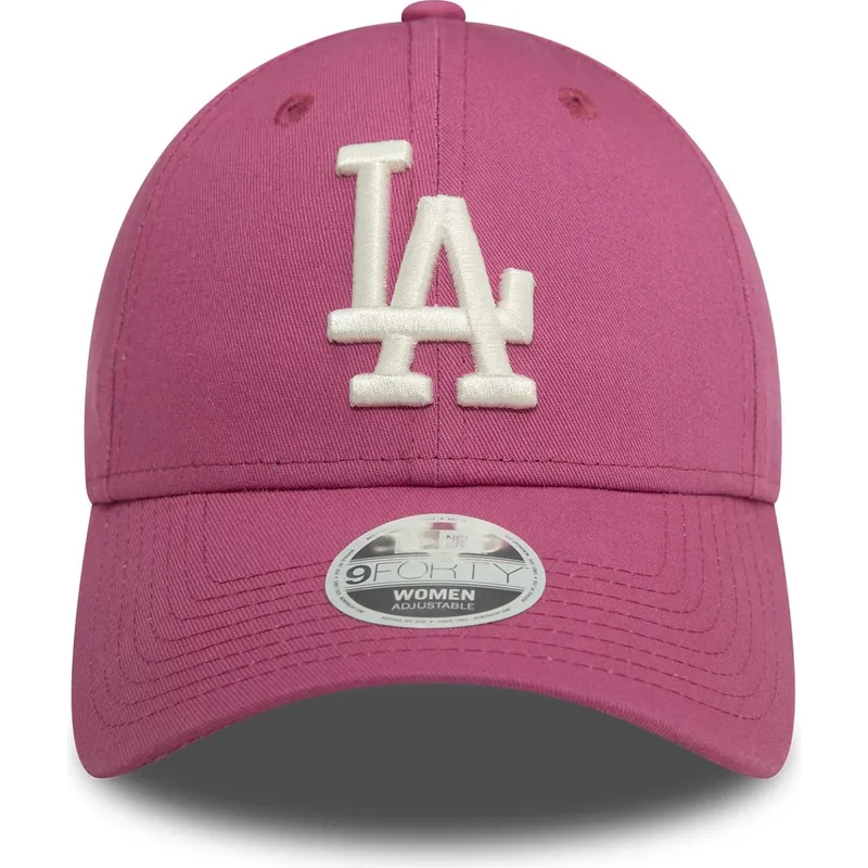 kepure-islenkta-rozine-reguliuojamas-9forty-league-essential-los-angeles-dodgers-mlb-new-era