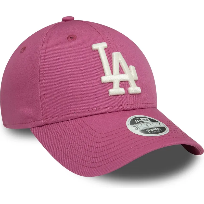 kepure-islenkta-rozine-reguliuojamas-9forty-league-essential-los-angeles-dodgers-mlb-new-era