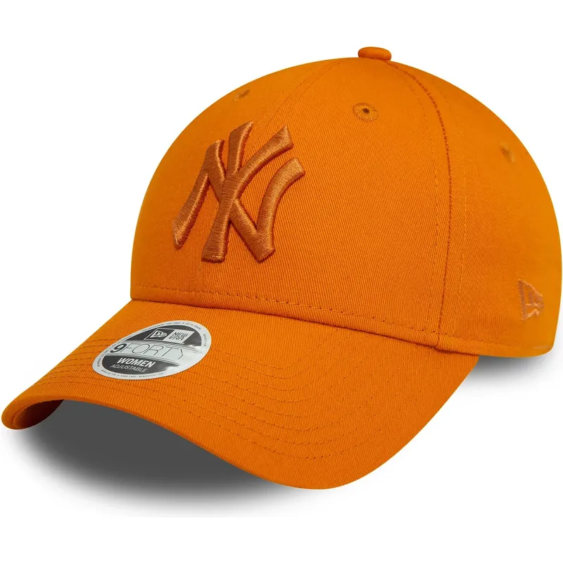 kepure-islenkta-oranzine-reguliuojamas-9forty-league-essential-new-york-yankees-mlb-new-era