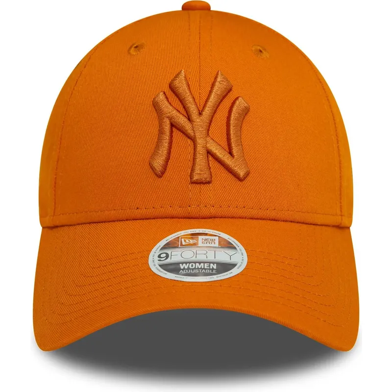 kepure-islenkta-oranzine-reguliuojamas-9forty-league-essential-new-york-yankees-mlb-new-era