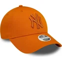 new-era-curved-brim-women-orange-logo-9forty-league-essential-new-york-yankees-mlb-orange-adjustable-cap