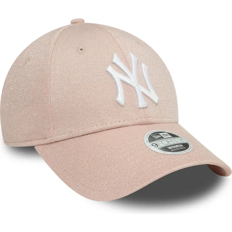 rozowa-regulowana-czapka-z-daszkiem-dla-kobiet-9forty-glitter-new-york-yankees-mlb-new-era