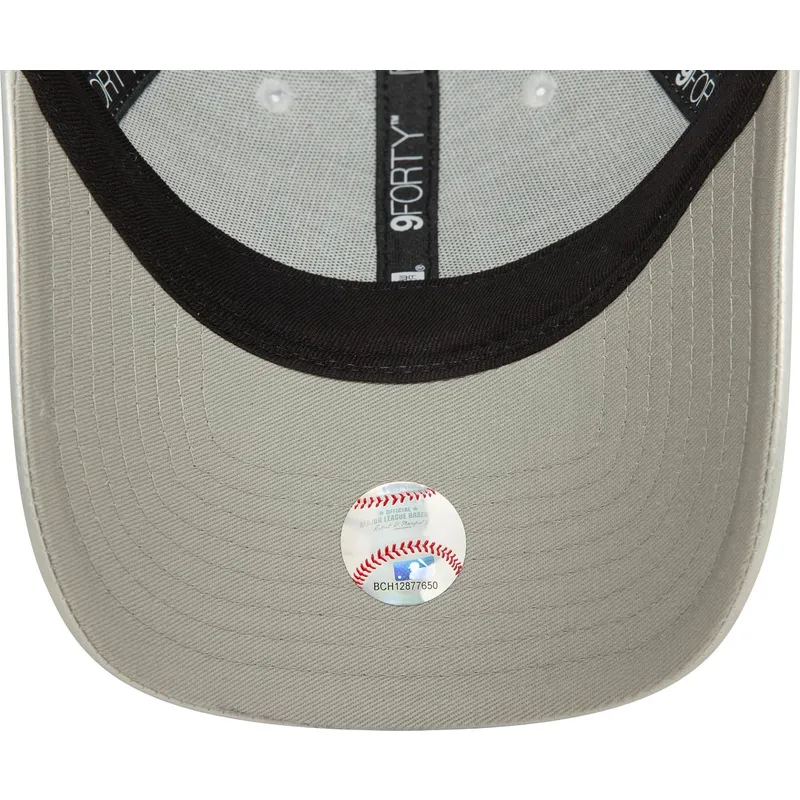 kepure-islenkta-pilka-reguliuojamas-plateada-plateado-9forty-midi-pu-new-york-yankees-mlb-new-era