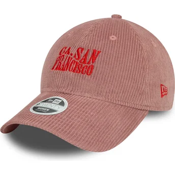 Cap išlenkta pink adjustable strap 9TWENTY Cord San Francisco Ciudades y Playas California New Era