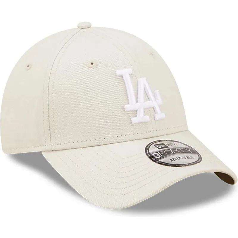 cap-islenkta-beige-adjustable-strap-9forty-league-essential-los-angeles-dodgers-mlb-new-era