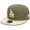 zielono-bezowa-dopasowana-czapka-z-daszkiem-59fifty-z-boczna-naszywka-los-angeles-dodgers-mlb-od-new-era