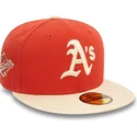 czapka-z-daszkiem-pomaranczowo-bezowa-dopasowana-59fifty-z-naszywka-boczna-oakland-athletics-mlb-od-new-era