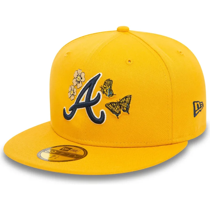 kepure-plokscia-geltona-priglundanti-59fifty-icon-atlanta-braves-mlb-new-era