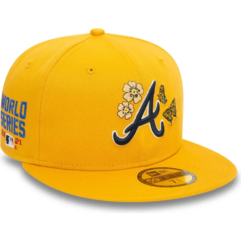 kepure-plokscia-geltona-priglundanti-59fifty-icon-atlanta-braves-mlb-new-era