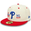 bezowo-czerwona-dopasowana-czapka-z-plaskim-daszkiem-59fifty-93-dywizja-philadelphia-phillies-mlb-od-new-era