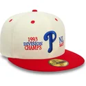 bezowo-czerwona-czapka-z-plaskim-daszkiem-59fifty-93-dywizja-philadelphia-phillies-mlb-od-new-era