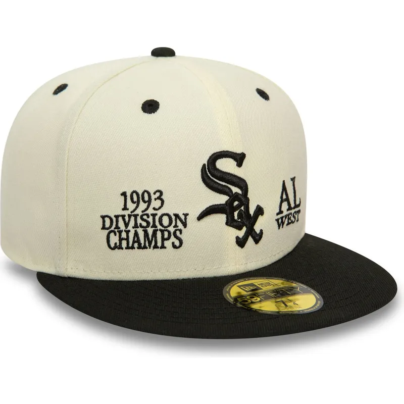gorra-plana-beige-y-negra-ajustada-59fifty-93-division-de-chicago-white-sox-mlb-de-new-era