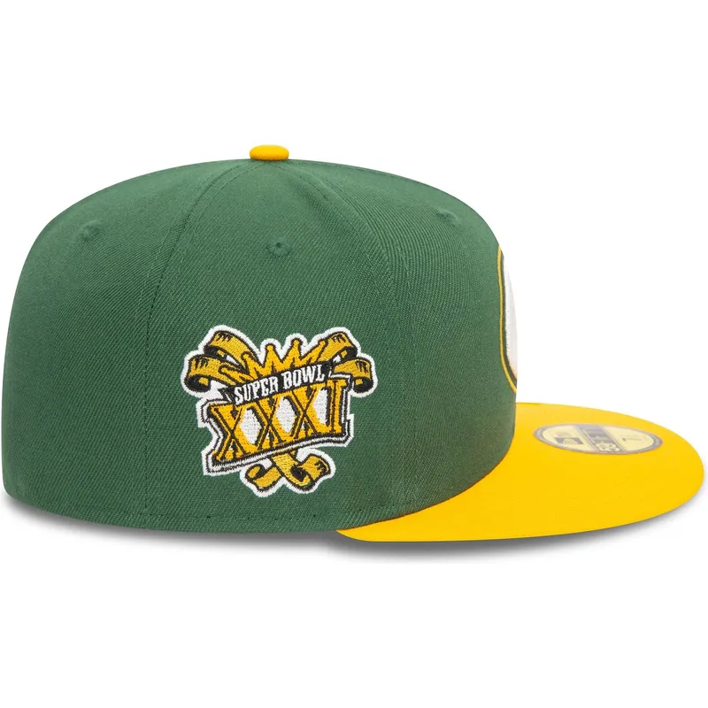kepure-plokscia-ivairiaspalvis-priglundanti-59fifty-pin-pack-green-bay-packers-nfl-new-era